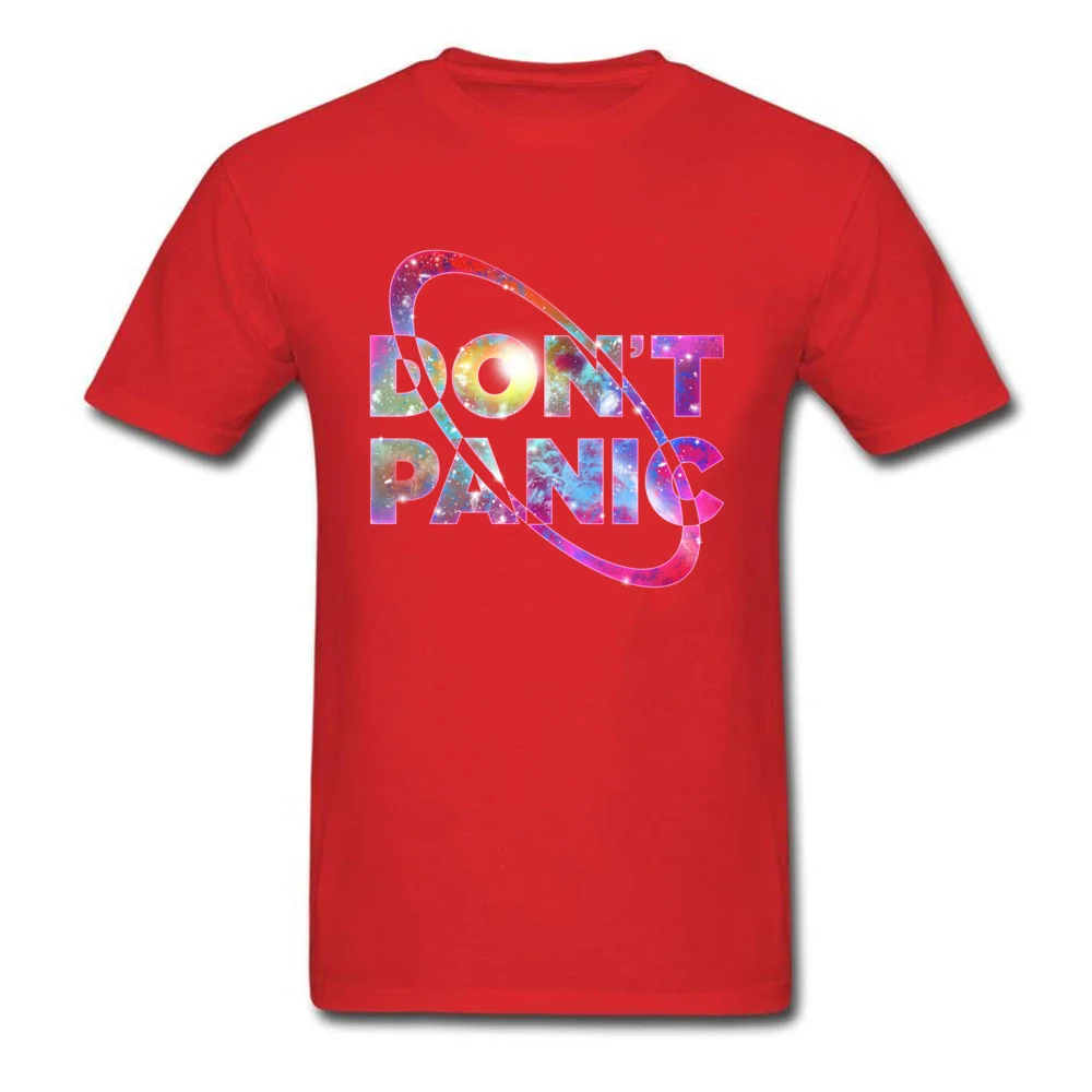 Men 2018 New Simple Style Tees O-Neck Summer/Autumn Pure Cotton Tshirts Fitness Tight Short Sleeve dont panic T Shirt dont panic red