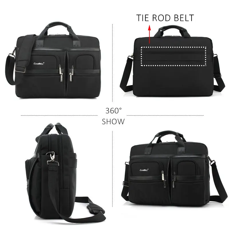 Scione كمبيوتر محمول للأعمال حقائب للرجال النساء للماء للصدمات كبيرة الكتف Crossbody أكياس السفر مكتب حقيبة يد