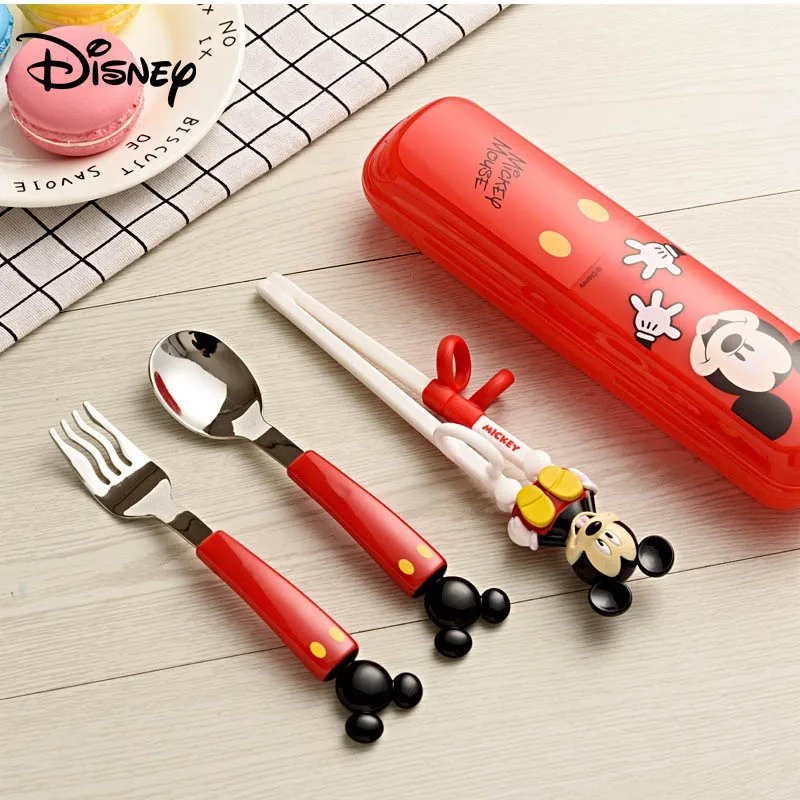 

Disney children's chopsticks training chopsticks baby learning practice chopsticks baby auxiliary spoon fork cutlery set
