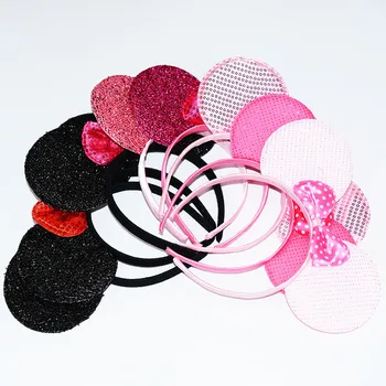 

Minnie Mouse Headband Polka Dots Ears Red Bow Birthday Party Favors Wedding Christmas Decoration Birthday Party Supplies