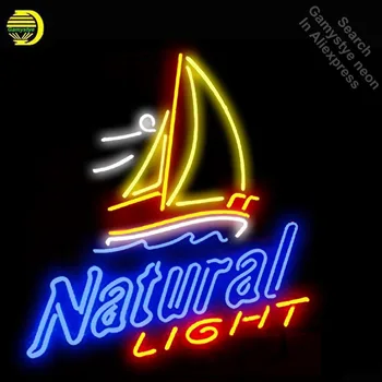 

NATURAL LIGHT Neon Sign neon bulb Sign Boat Neon light Sign glass Tube Beer Handcraft Commercial Iconic Sign Neon Bulbs lights