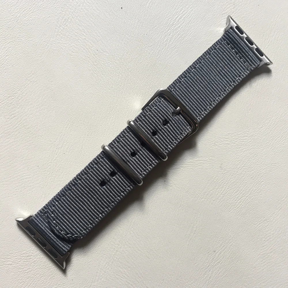 Нейлоновый спортивный ремешок для часов Apple Watch серии 4 ремешок для часов 42 мм 38 мм ремешок для часов iwatch 1 2 3 40 мм 44 мм черный, зеленый