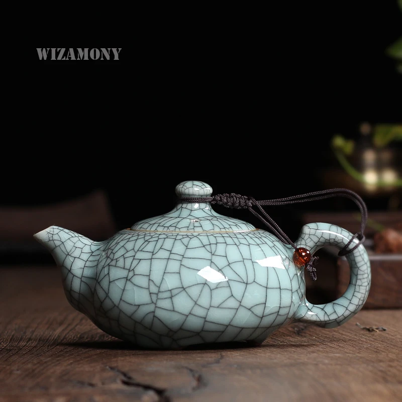 170 мл глазурь с трещинами Brother печь Longquan Celadon изысканный чайник Zisha Керамика