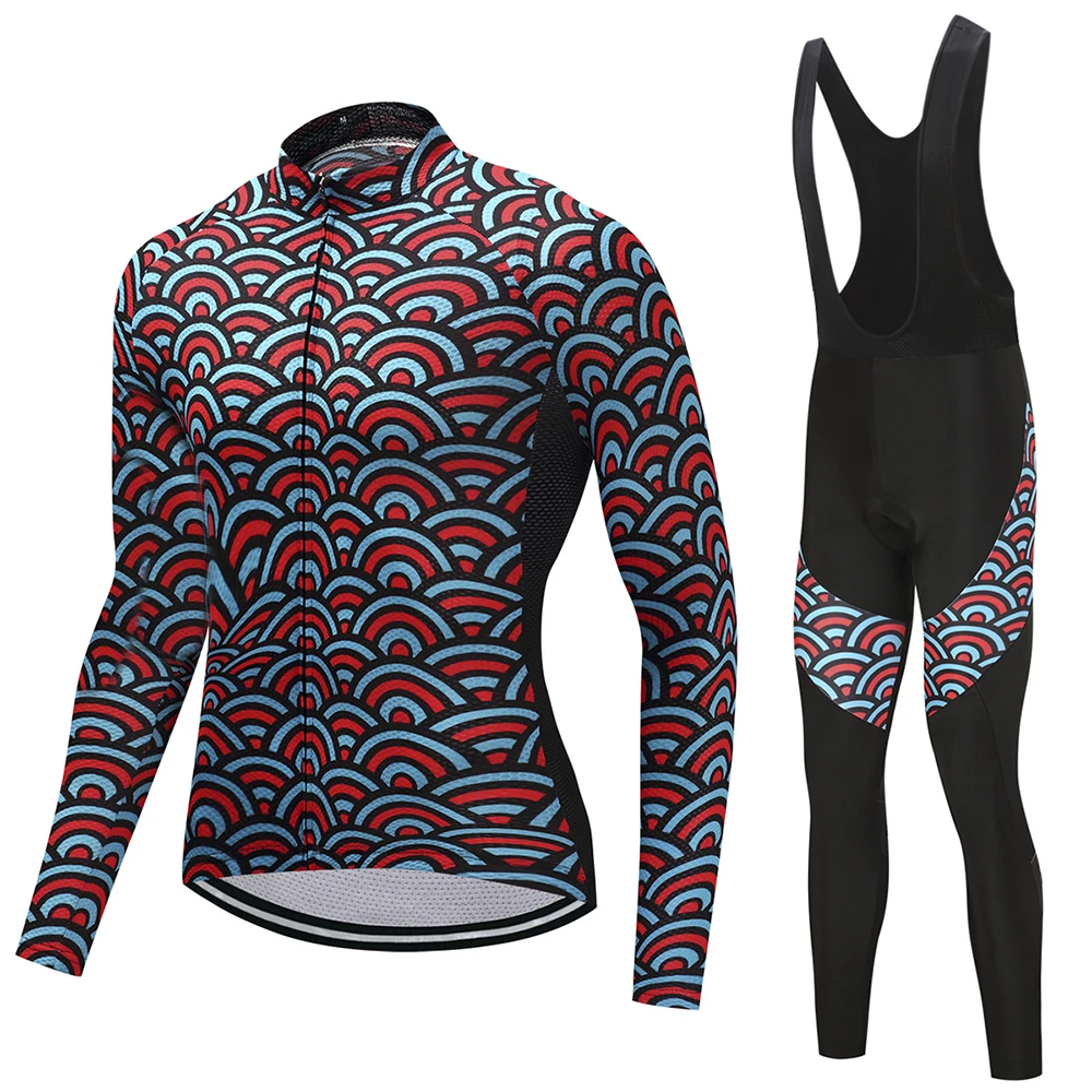

Pro Team Jersey Set Quick Dry Long Sleeve Bike Clothing Wear MTB Set Sportswear Millot Ropa Ciclimo with Gel Pad