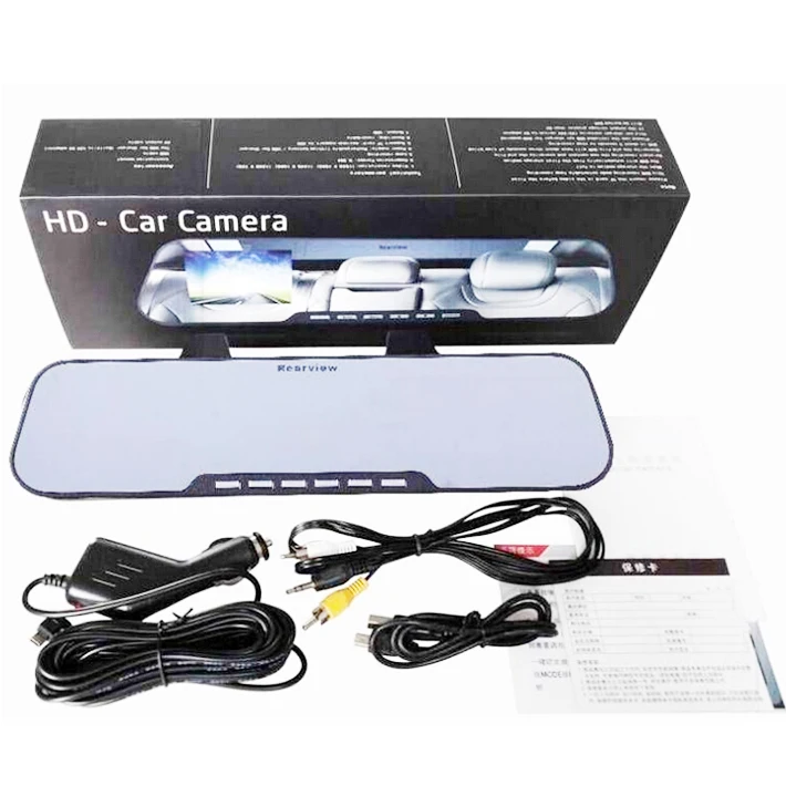 

Camera HD rear 720P view mirror driving recorder 140&deg super visual angle display inch vehicle 2.7 lens.