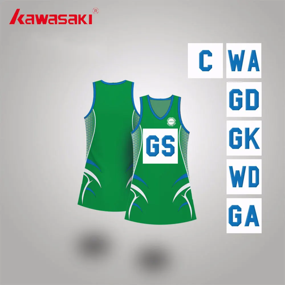 

Kawasaki Sublimated Custom Female Netball Dress Practice Bodysuit lycra Knee-length Quick Dry Training Tennis Dresses For Women