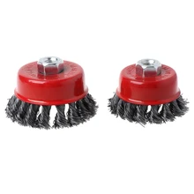 M10 проволока из нержавеющей стали, чаша для полировки, щетка с отверстием 10 мм, витая проволока, форма колеса для полированных инструментов для деревообработки