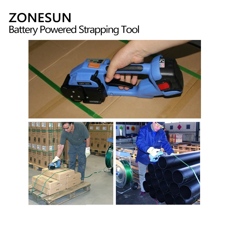 ZONESUN ORT 200 Электрический ПЭТ ремень с питанием от батареи Упаковочный Инструмент