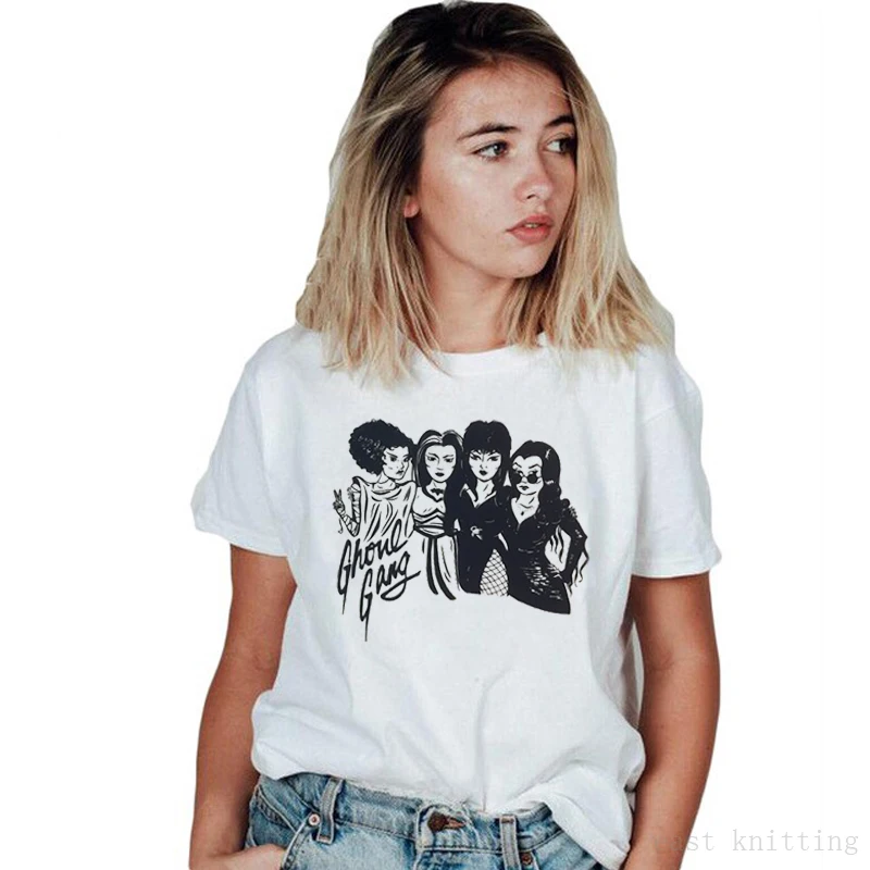 

Vogue Style Ghoul Gang Print Women Special T Shirt Short Sleeve Unisex Casual T shirt