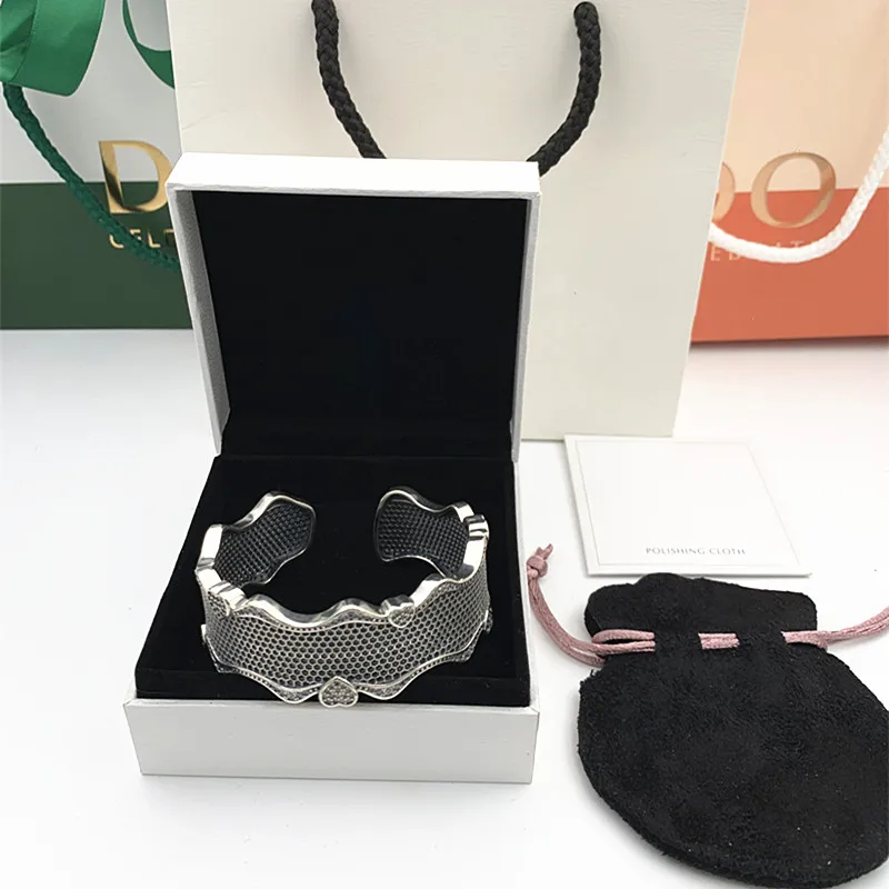 

2019 NEW Charm Engraved Silver 925 chain pandoras bracelet LACE OF BRACELET CUFF,1pz