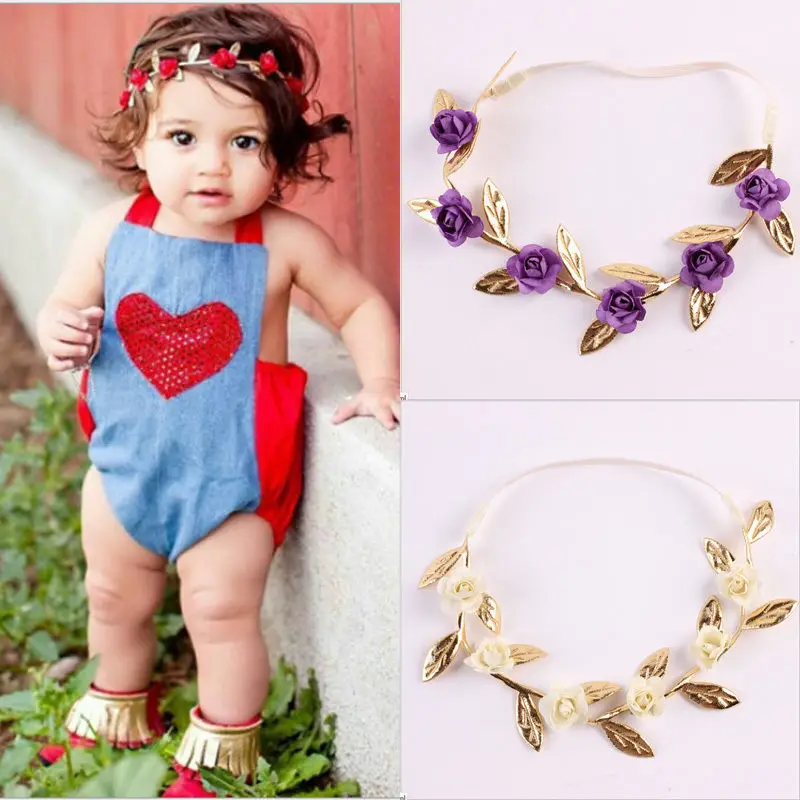 

Children Accessories Kid Girls Rose Flower Head band Birthday Party Headwear Hair