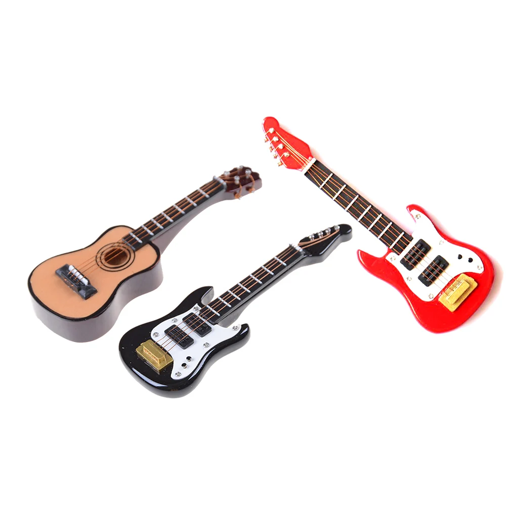 1:12 Dollhouse miniature guitar accessories instrument doll house ornamen