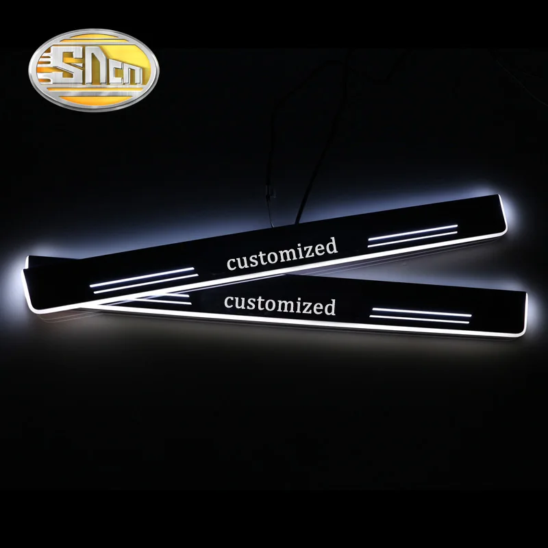 

Customized 2PCS Moving LED Welcome Pedal Car Scuff Plate Pedal Threshold Door Sill Pathway Light For Opel Adam 2013 - 2017