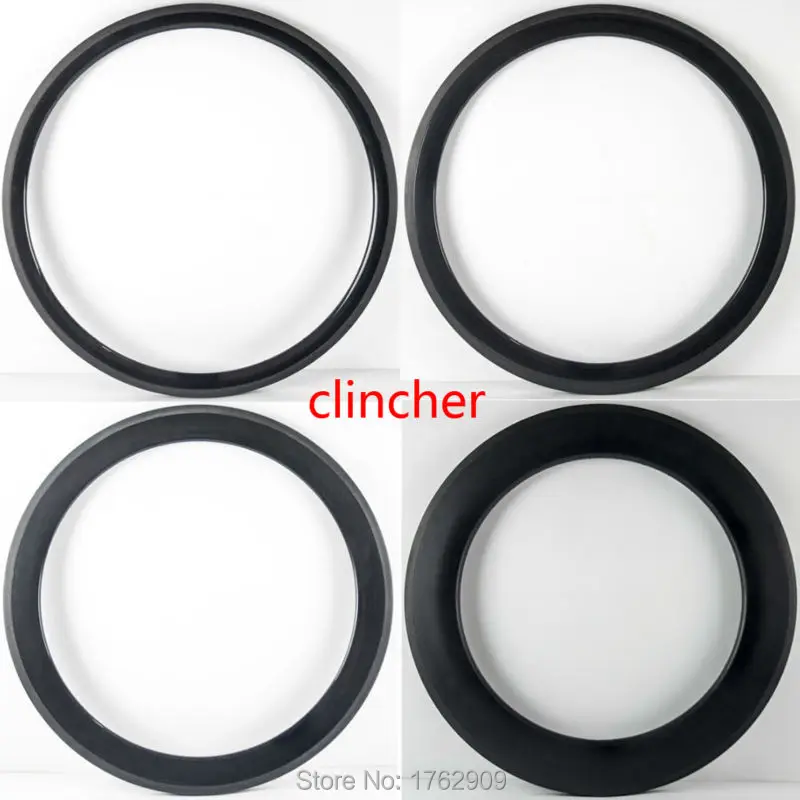 1Pcs Newest Gray 700C 50mm Clincher Rim Road Bicycle 3K UD 12K Full Carbon Fibre Bike