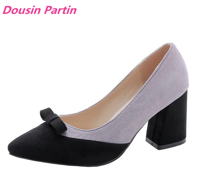 

Dousin Partin Women Pumps All Match Pointed Toe Women Shoes Platform Pointed Toe Casual Square High Heel Ladies Pumps