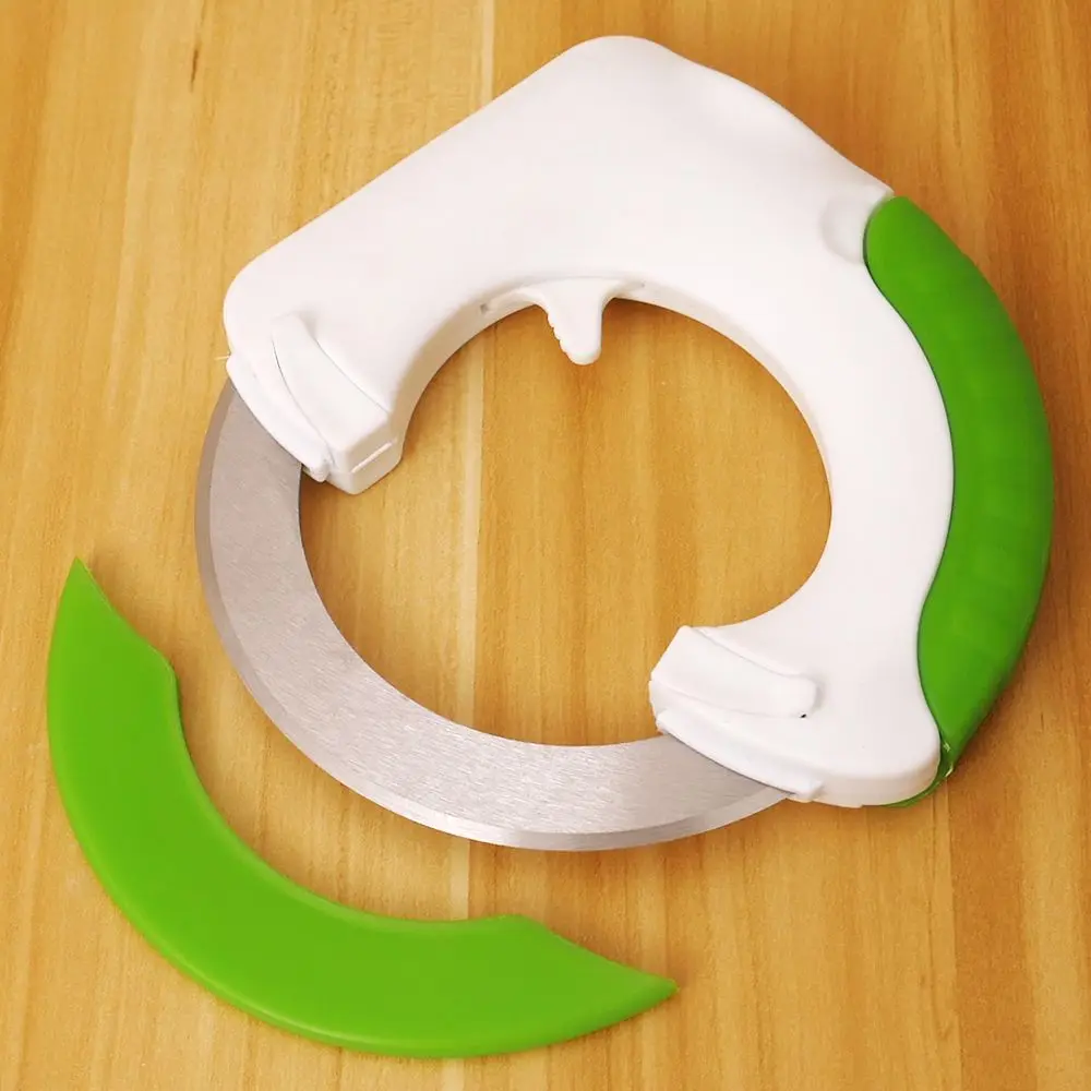 Kitchen tools gadgets multifunction round knife Easy cut meat pizza Vegetable Chopper Slicer Cutter Handle circular Sharp Knife
