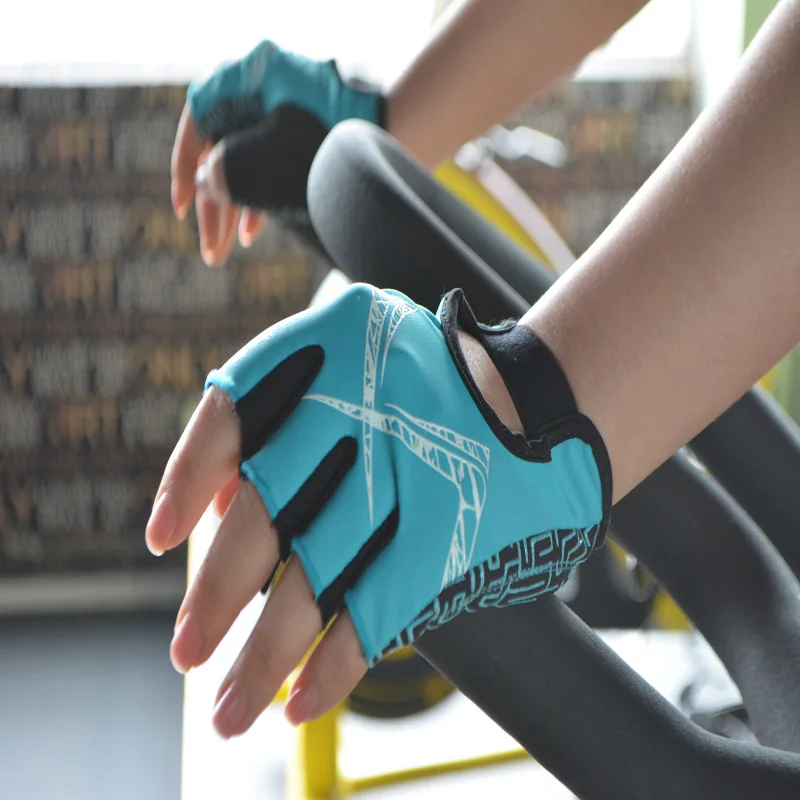 

Summer ladies glove Elastic lycra workout training body building half finger gym gloves fitness for women