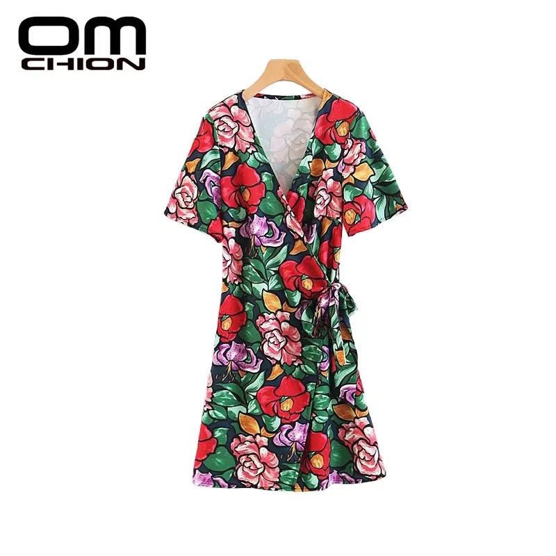 Omchion Vestidos сезон: весна–лето 2018 Мода Платье с бантом Для женщин короткий рукав