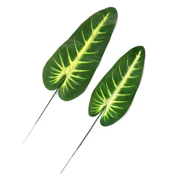 

20pcs/Lots Artificial Tree Leaves Wedding Arch Flowers Plants Wall Simulation Plastic Leaves Wedding Decoration Fake Plants
