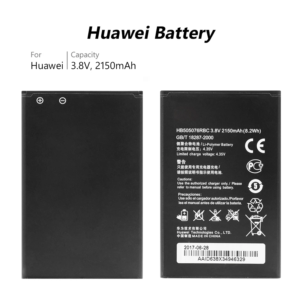 3,8 V 2150 мА/ч, HB505076RBC для huawei Ascend G527 A199 C8815 G606 G610 G610-U20 G700 G710 G716 G610S/C/T Y600 Y600-U20 Батарея