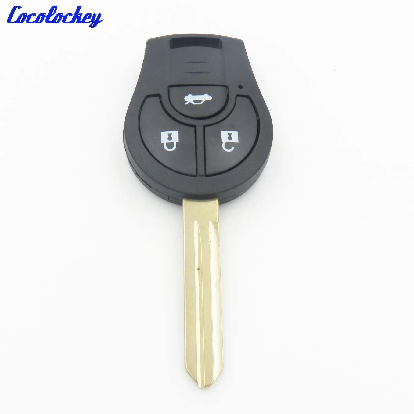 Cocolockey 3Buttons Remote Shell Key Fob Cover Fit for NISSAN TIIDA LIVINA MARCH Replacement Plastic Key Case 3 Button