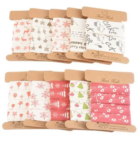 

1PC(3M) Printed Grosgrain Ribbon Christmas Party Decor Gift Pack Decor DIY Handmade Materials Scrapbooking Accessories