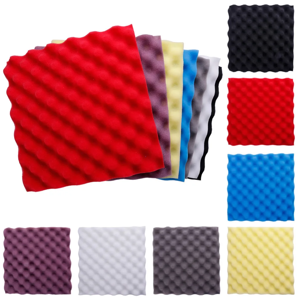1PC 30x30x3cm Egg Crate Soundproofing Acoustic Wedge Foam Tiles Wall 