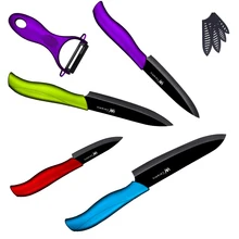 Mode küchenmesser neue ankunft zubehör set one sharp schäler und 6 zoll 5 zoll 4 zoll 3 zoll xyj marke keramik messerset