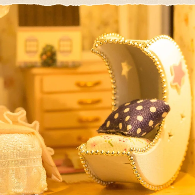 Hoomeda 1/24 DIY Miniatura Wooden Handmade Irish Country House With LED+Furniture Dollhouse Kits BesT Gift For Children Girls Hoomeda 1/24 DIY Miniatura Wooden Handmade Irish Country House With LED+Furniture Dollhouse Kits BesT Gift For Children Girls