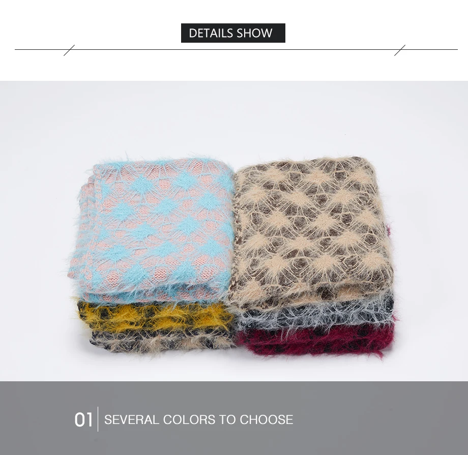Female Scarfs Winter Wool Scarves For Women Shawl 2019 New Luxury Brand Warm Knitting Tassel Shawl Thicken Ladies Large Scarf (24)
