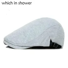 Который в душе сплошной цвет мужской берет простые дышащие весенние летние плоские кепки пустые мужские newsboy шляпа Повседневная Уличная Солнцезащитная шляпа