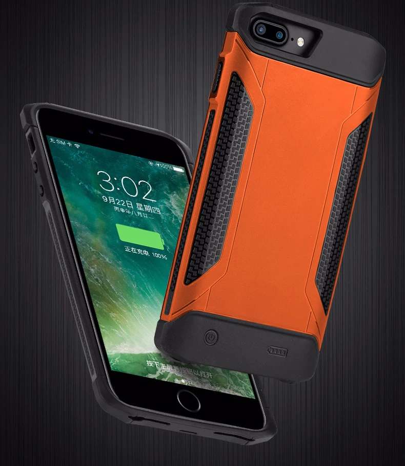 Чехол для аккумулятора 4000/5000 мАч для iPhone 6 6 S 7 8 Plus power Bank Charing Cases Armor Backup тонкая батарея зарядное устройство чехол задняя крышка
