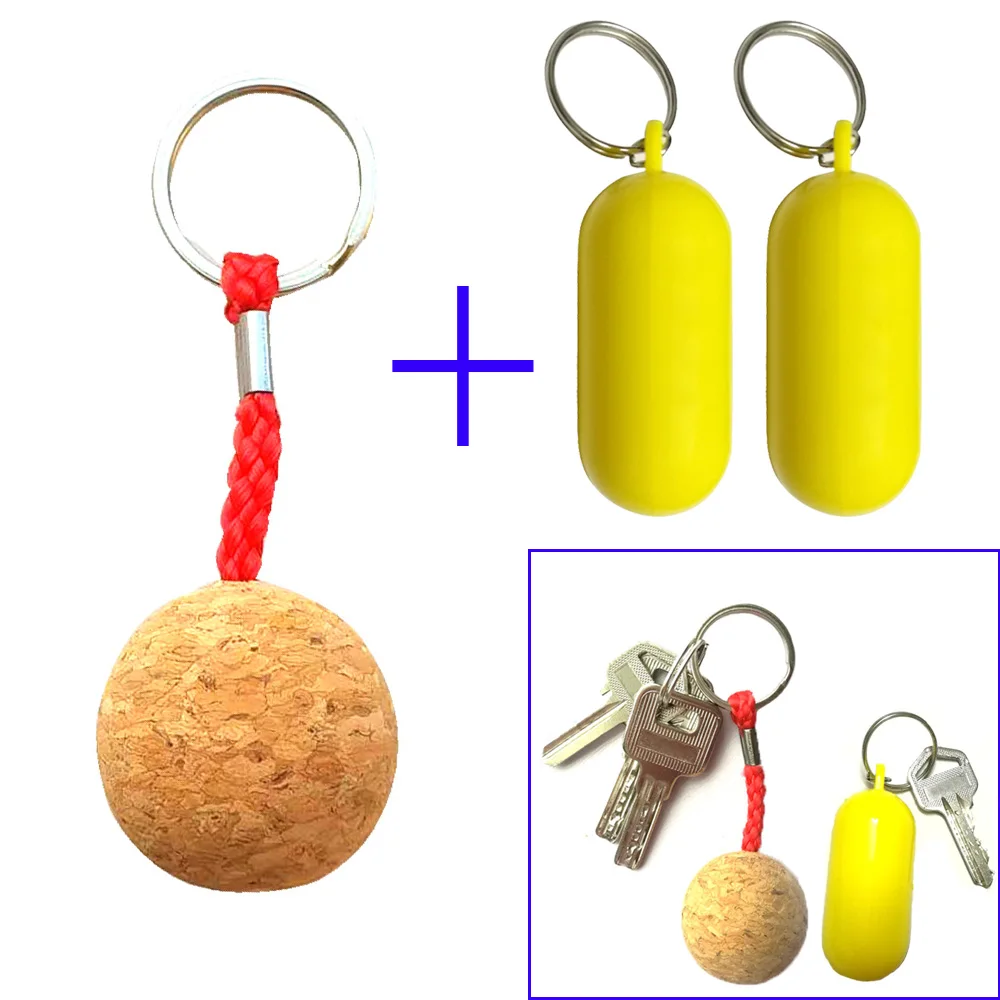 Cork Ball Floating Keychain Key Ring Plastic Fender Buoyant Keyring for Marine Boat Sailing Kayak Surf Gift Cork Ball Floating Keychain Key Ring Plastic Fender Buoyant Keyring for Marine Boat Sailing Kayak Surf Gift
