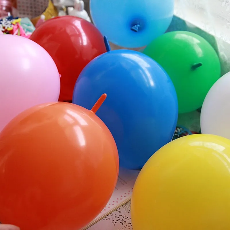 

100 pcs/lot 10inch tail balloons multicolor wedding birthday party supplies marriage room decoration link balloon