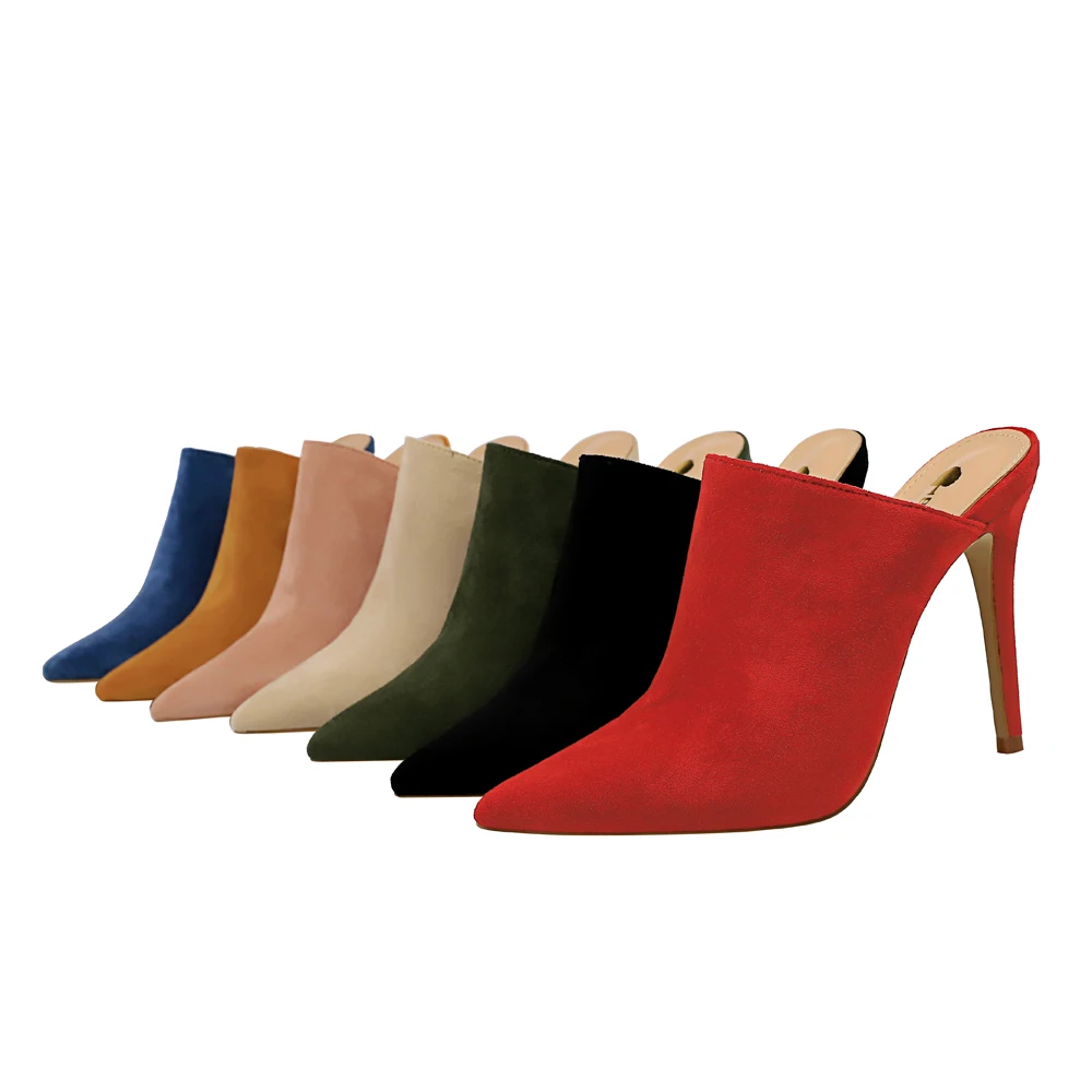 BIGTREE/шлепанцы; женские туфли на высоком каблуке; коллекция года; туфли с острым носком; пикантные женские туфли-лодочки; модные летние туфли на шпильке; zapatos de mujer