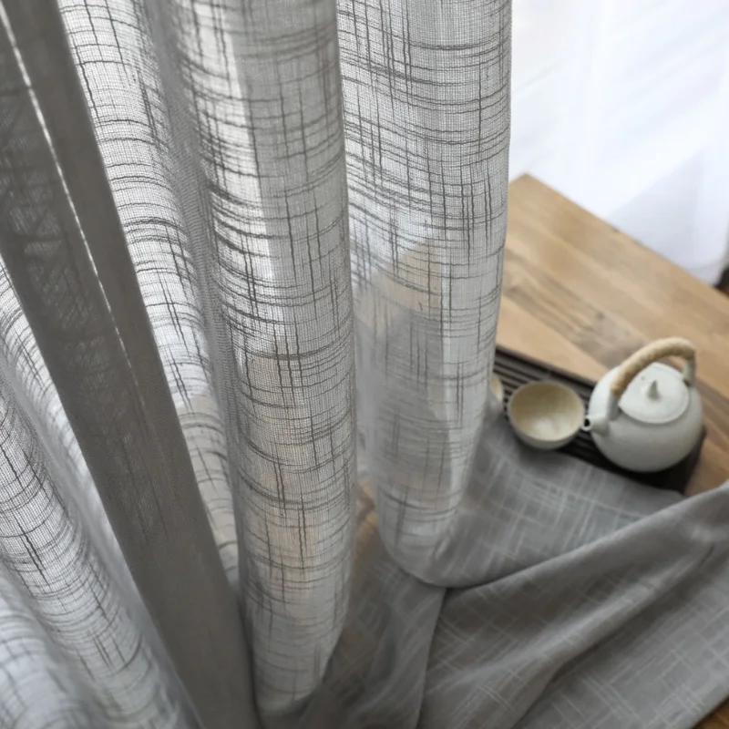 

Window Sheer Linen Curtain Tulle Shades customized size