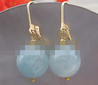 

1120 natural round aquamarine earring