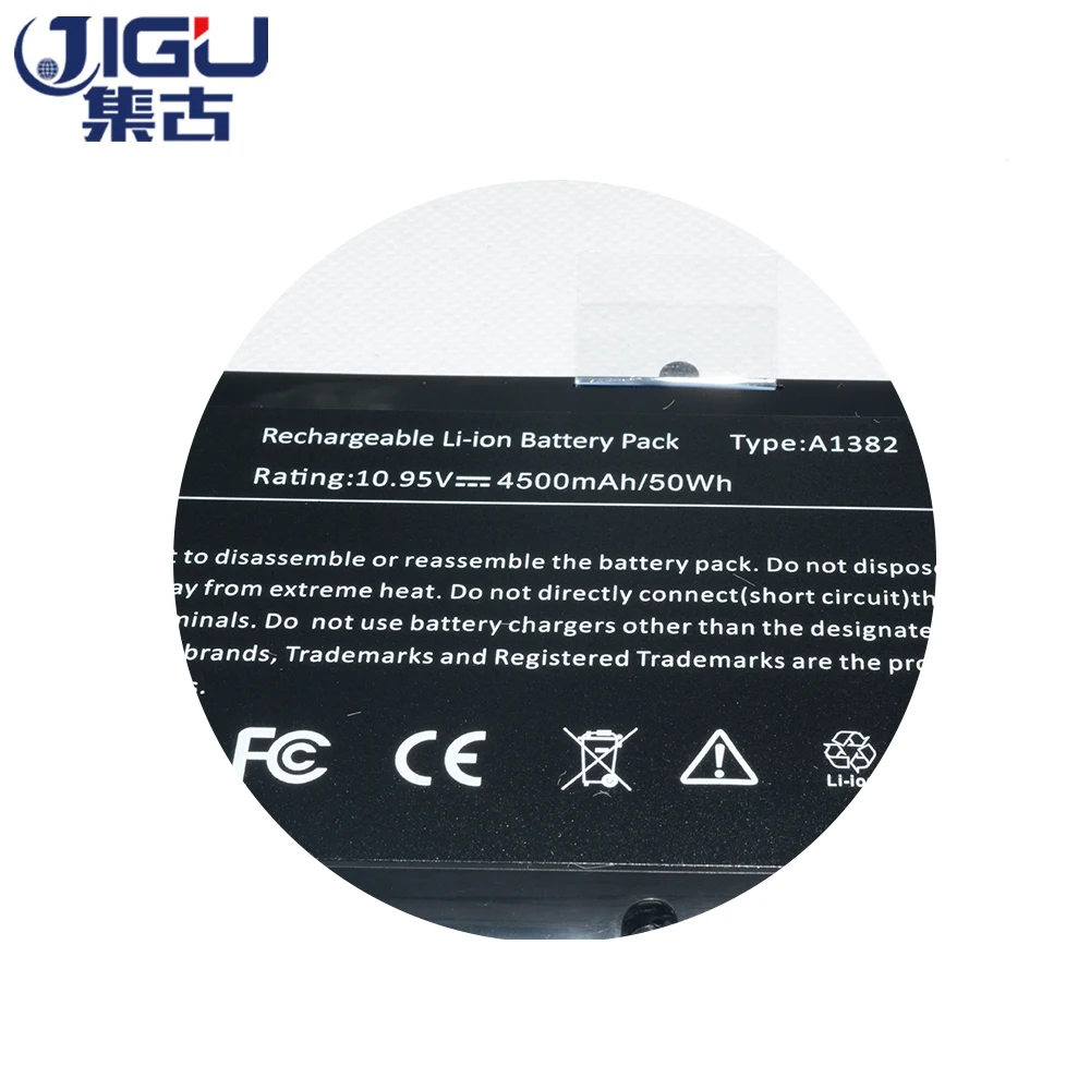 JIGU Батарея A1382 020-7134-A 661-5844 для MacBook Pro 1" A1286 2011 2012 модель