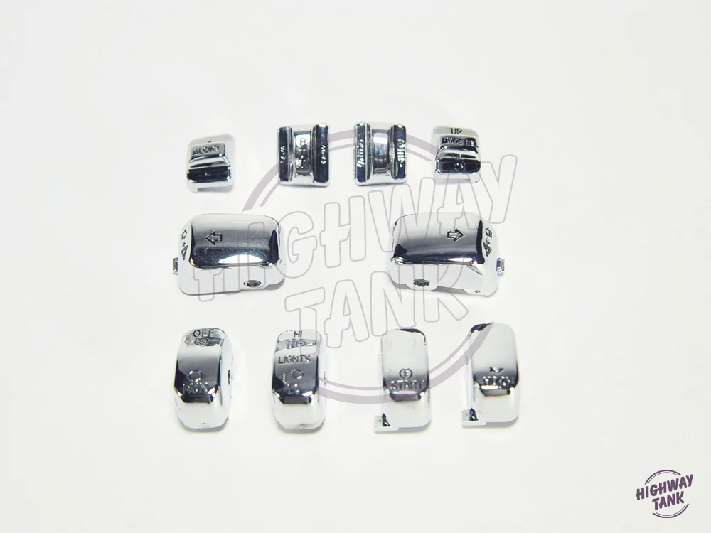 10X PCS chrome Radio Cruise Control Switch Cap Kit case for 1996 2013