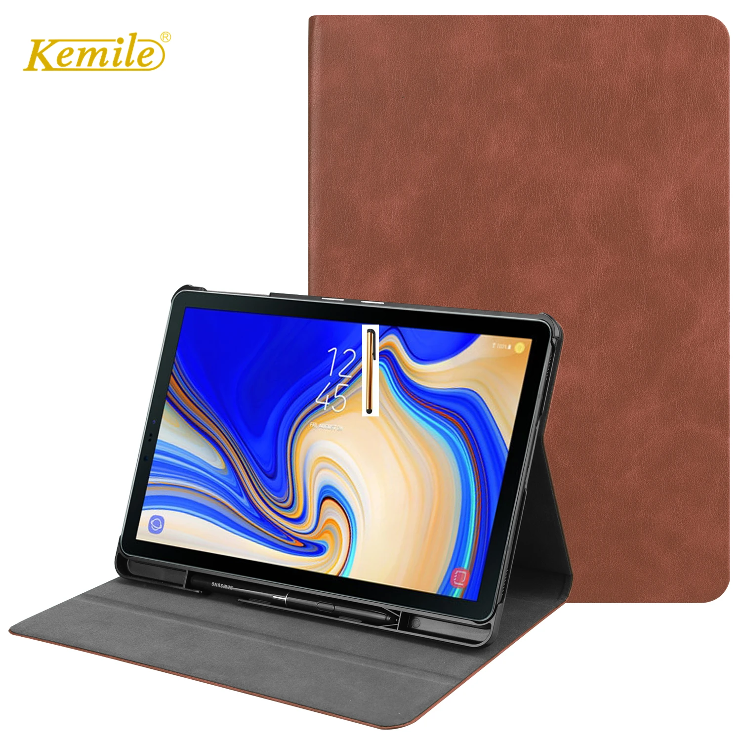 Kemile ультра тонкий кожаный чехол для Samsung Galaxy Tab S4 T830 T835 SM 10 5 ''планшет W S ручка