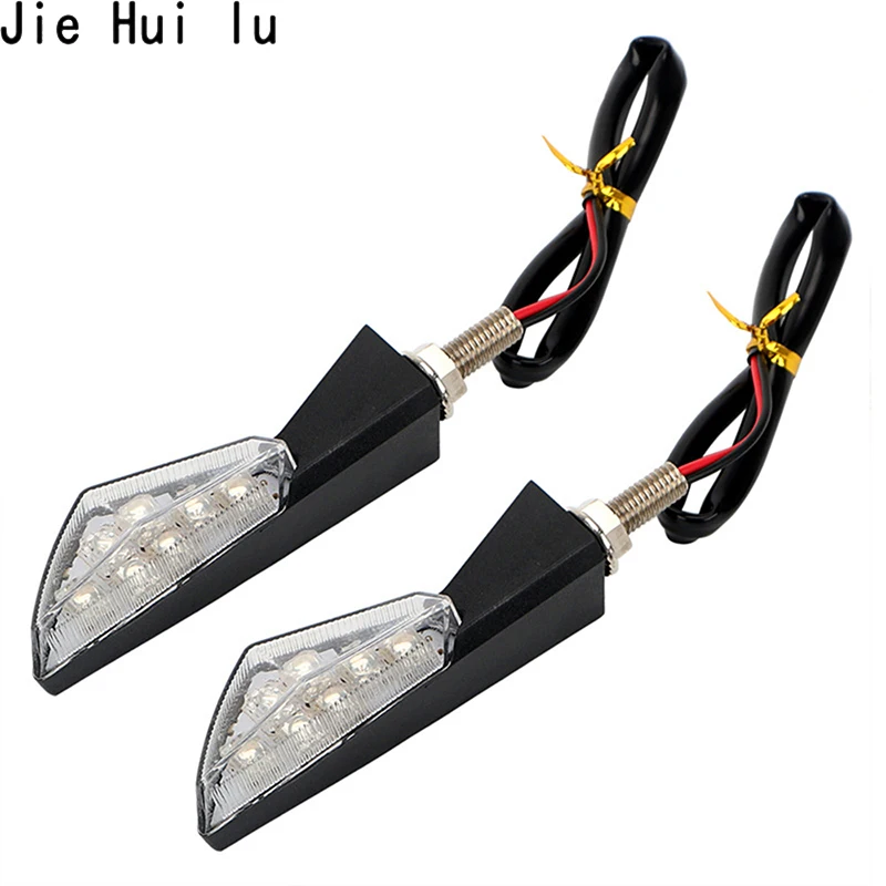 1 Pair Motorbike Indicator Light Turn Signal Lamp 7 LED Turn Light