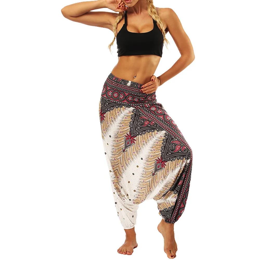 LNCDIS Summer NEW Fashion Women Casual Bohemian Loose Trousers Baggy Boho Aladdin Harem High Pants Wholesale Freeship N4 LNCDIS Summer NEW Fashion Women Casual Bohemian Loose Trousers Baggy Boho Aladdin Harem High Pants Wholesale Freeship N4