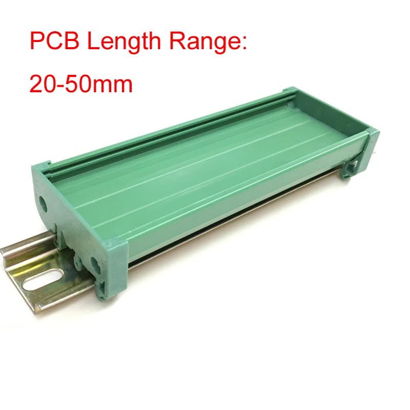 UM50 PCB профиль Панель монтажный базовый корпус для печатной платы PCB DIN рейку монтажный адаптер PCB Перевозчик PLC корпус - Цвет: Length 20-50mm