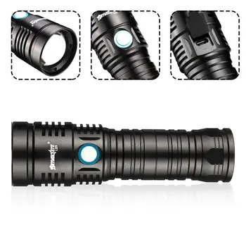 

Led Flashlight Rechargeable Strong Light 4 Modes Tactical Torch Portable Aluminum Flashlight Outdoor Camping Flashlamp
