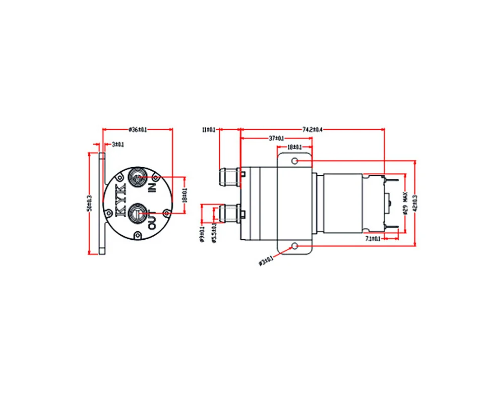 YIMAKER DC12V электрический бесщеточный микро вакуумный насос мини воздушный насос с высокой скоростью потока бустерные насосы для обычных бытовых приборов