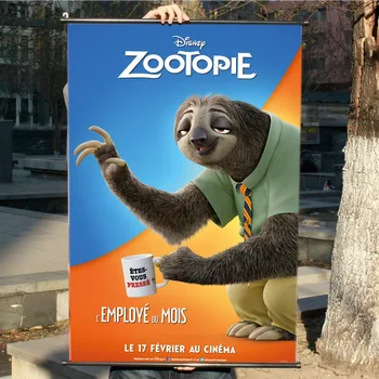 

"Zootopia"HD Game Scrolls Movie Poster Wall Sticker Banners Hanging Waterproof Cloth Art Bedroom Living Room Decoration
