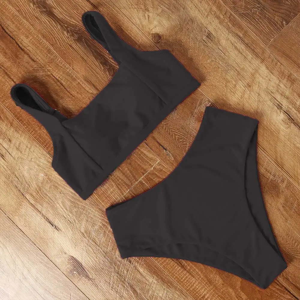 Cena Sexy wzór w cętki strój kąpielowy wysokiej talii strój kąpielowy push up bikini 2019 brazylijski bandażowy strój kąpielowy kobiety maillot de bain femme