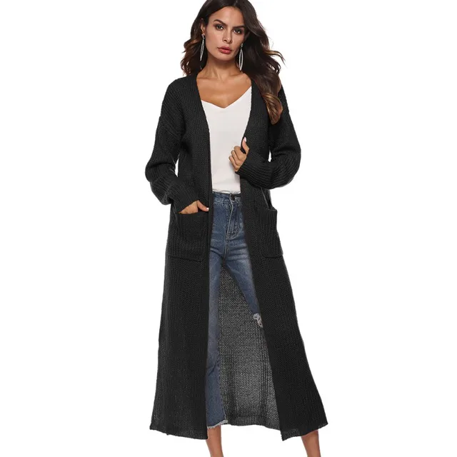 New European Women Long Cardigan Plus Size Thick Kimono Long Sleeve