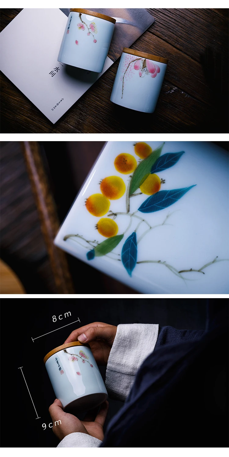Винтаж кракелюрная глазурь ручной окрашенный чайный банок Кэдди Цзиндэчжэнь Керамика бутылка для хранения специй конфеты кофе орехи угги держатель ручки