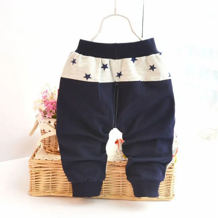 Г., весенне-осенние хлопковые детские штаны, 1 предмет штаны-шаровары с пятиконечной звездой для мальчиков и девочек от 0 до 3 лет тренировочные штаны